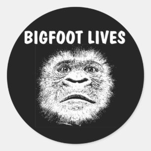 Funny Bigfoot Geschenke Runder Aufkleber