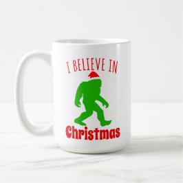 Funny Bigfoot glaube ich an Weihnachten Kaffeetasse
