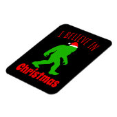 Funny Bigfoot glaube ich an Weihnachten Magnet (Linke Seite)