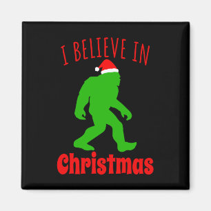 Funny Bigfoot glaube ich an Weihnachten Magnet