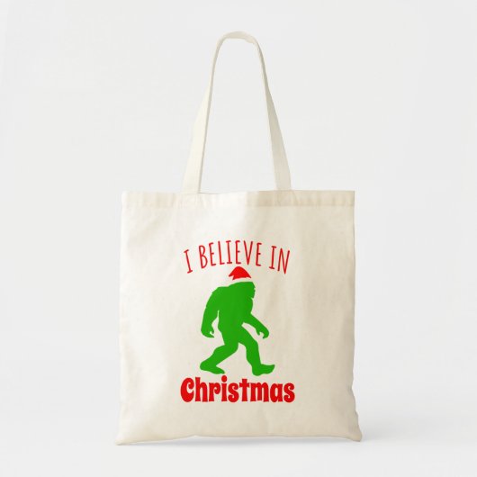 Funny Bigfoot glaube ich an Weihnachten Tragetasche (Vorne)