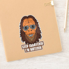 Funny Bigfoot Gone Squatchin Quote Aufkleber