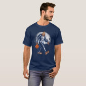 Funny Bigfoot Halloween Sasquatch Skeleton Kostüm T-Shirt (Vorne ganz)