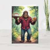 Funny Bigfoot Happy Birthday Husband Karte (Vorderseite)
