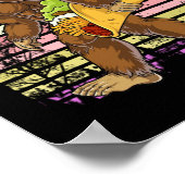 Funny Bigfoot Holding A Taco Poster (Ecke)