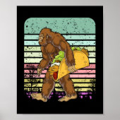 Funny Bigfoot Holding A Taco Poster (Vorne)
