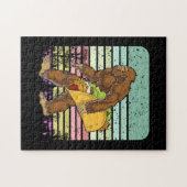 Funny Bigfoot Holding A Taco Puzzle (Horizontal)