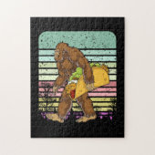 Funny Bigfoot Holding A Taco Puzzle (Vertikal)