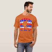 Funny BigFoot Hot Dog American Flag T-Shirt (Vorne ganz)