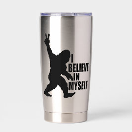 Funny Bigfoot-I Believe in Myself Thermobecher