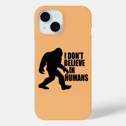 Funny Bigfoot-I Glaube nicht an den Menschen Case-Mate iPhone Hülle (Rückseite)