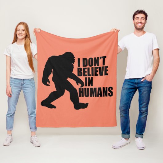 Funny Bigfoot-I Glaube nicht an den Menschen Fleecedecke (Beispiel)