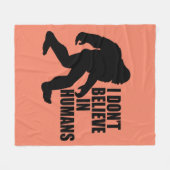 Funny Bigfoot-I Glaube nicht an den Menschen Fleecedecke (Vorderseite (Horizontal))