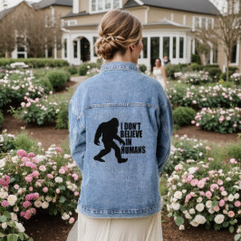 Funny Bigfoot-I Glaube nicht an den Menschen Jeansjacke