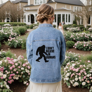 Funny Bigfoot-I Glaube nicht an den Menschen Jeansjacke