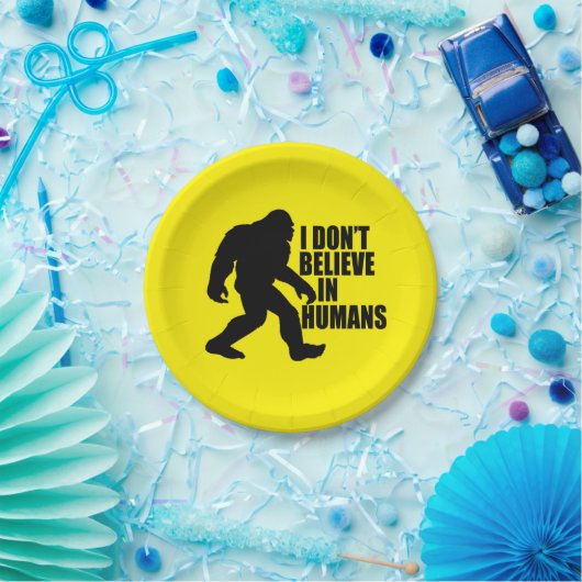 Funny Bigfoot-I Glaube nicht an den Menschen Pappteller (Party)