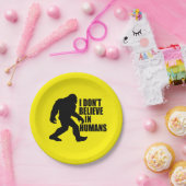 Funny Bigfoot-I Glaube nicht an den Menschen Pappteller (Party)