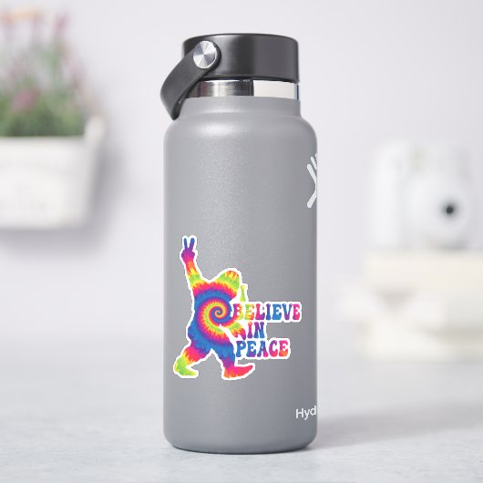 Funny Bigfoot Ich glaube an den Frieden Aufkleber (HydroFlask)