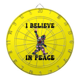 Funny Bigfoot Ich glaube an den Frieden Dartscheibe