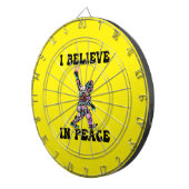 Funny Bigfoot Ich glaube an den Frieden Dartscheibe (Vorderseite rechts)