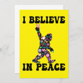 Funny Bigfoot Ich glaube an den Frieden Einladung (Vorne/Hinten)