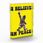 Funny Bigfoot Ich glaube an den Frieden Fotoblock (Links)