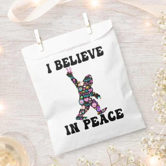 Funny Bigfoot Ich glaube an den Frieden Geschenktütchen (Ausgeschnitten)