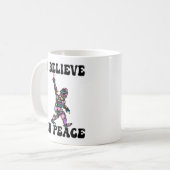 Funny Bigfoot Ich glaube an den Frieden Kaffeetasse (Vorderseite Links)