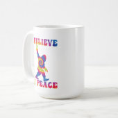 Funny Bigfoot Ich glaube an den Frieden Kaffeetasse (Vorderseite Links)