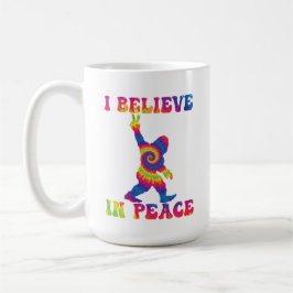 Funny Bigfoot Ich glaube an den Frieden Kaffeetasse