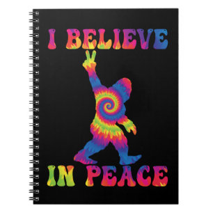 Funny Bigfoot Ich glaube an den Frieden Notizblock