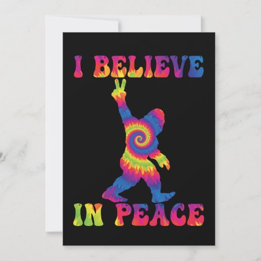 Funny Bigfoot Ich glaube an den Frieden Save The Date (Vorderseite)