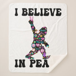 Funny Bigfoot Ich glaube an den Frieden Sherpadecke