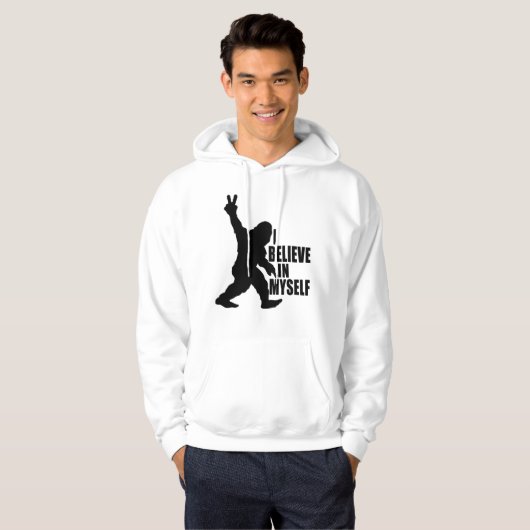 Funny Bigfoot-Ich glaube an mich selbst Hoodie (Vorne ganz)