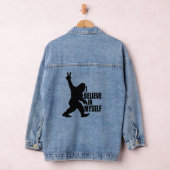Funny Bigfoot-Ich glaube an mich selbst Jeansjacke (Hangar)