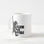 Funny Bigfoot-Ich glaube an mich selbst Kaffeetasse (Vorderseite Links)