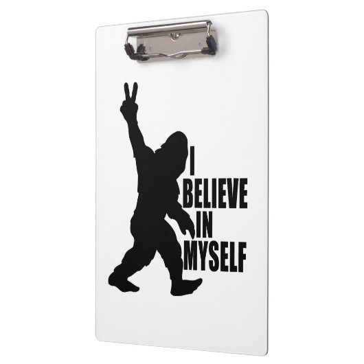 Funny Bigfoot-Ich glaube an mich selbst Klemmbrett (Links)