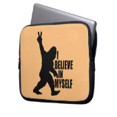 Funny Bigfoot-Ich glaube an mich selbst Laptopschutzhülle (Vorderseite Links)