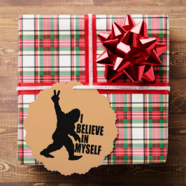 Funny Bigfoot-Ich glaube an mich selbst Ornament Karte