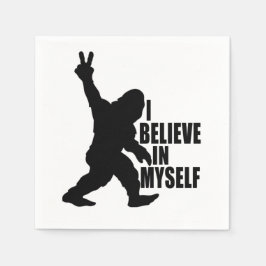 Funny Bigfoot-Ich glaube an mich selbst Serviette