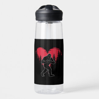 Funny Bigfoot in Love Heart Happy Valentine's Day Trinkflasche