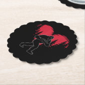 Funny Bigfoot in Love Heart Happy Valentine's Day Untersetzer (angewinkelt)