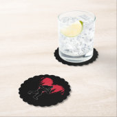 Funny Bigfoot in Love Heart Happy Valentine's Day Untersetzer (Vor Ort)