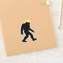 Funny Bigfoot in Trump Gelben Haar 2024 Wahlen