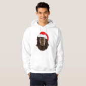 Funny Bigfoot In Weihnachtsmannmütze Sasquatch Spa Hoodie (Vorne ganz)