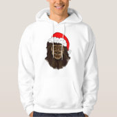 Funny Bigfoot In Weihnachtsmannmütze Sasquatch Spa Hoodie (Vorderseite)