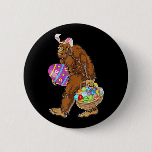Funny Bigfoot Jagd Ostereier Button