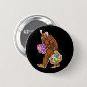 Funny Bigfoot Jagd Ostereier Button (Vorne & Hinten)