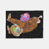 Funny Bigfoot Jagd Ostereier Fleecedecke (Vorderseite (Horizontal))