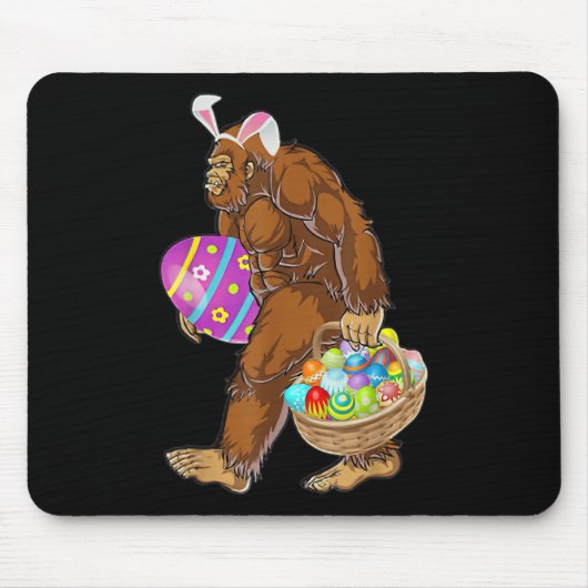 Funny Bigfoot Jagd Ostereier Mousepad (Vorne)